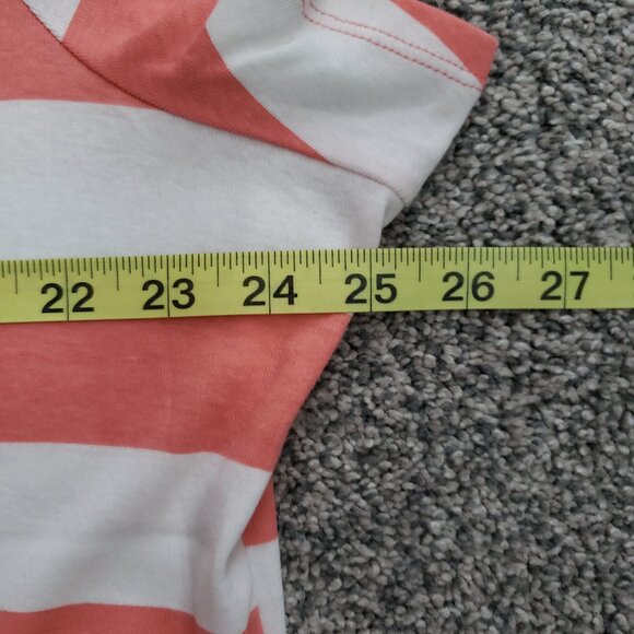 ***Croft Barrow Women's XXL  Orange White Striped  Short Sleeved Crew neck …** - Picture 5 of 7